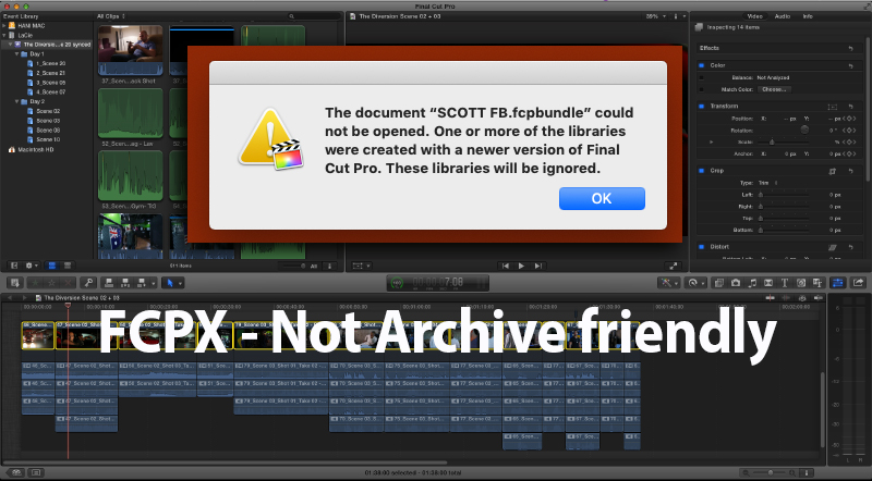 How Apple FCPX have destroyed the meaning of the word Archive – HD Warrior